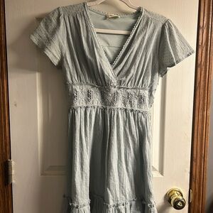 Altar'd State Light Blue Mini Dress